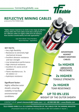 Reflective mining cables