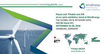 JDR and TFKable, part of the TFKable Group, will present their joint technology and production capabilities during WindEnergy Hamburg