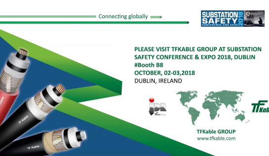 TFKable Group will be presenting LV, MV and HV cables and its offshore capabilities through JDR Cables Systems at the Substation Safety Conference & Expo 2018, Dublin.