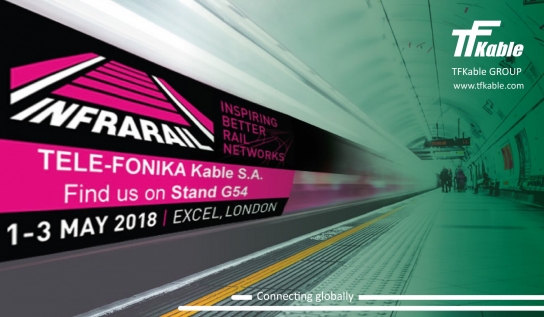 TFKable to present fire integrity power and emergency alarm cables at InfraRail 2018
