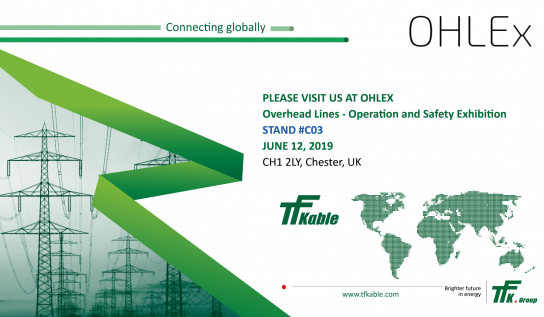 TFKable Group will be presenting LV, MV and HV overhead lines at OHLEx 2019. 